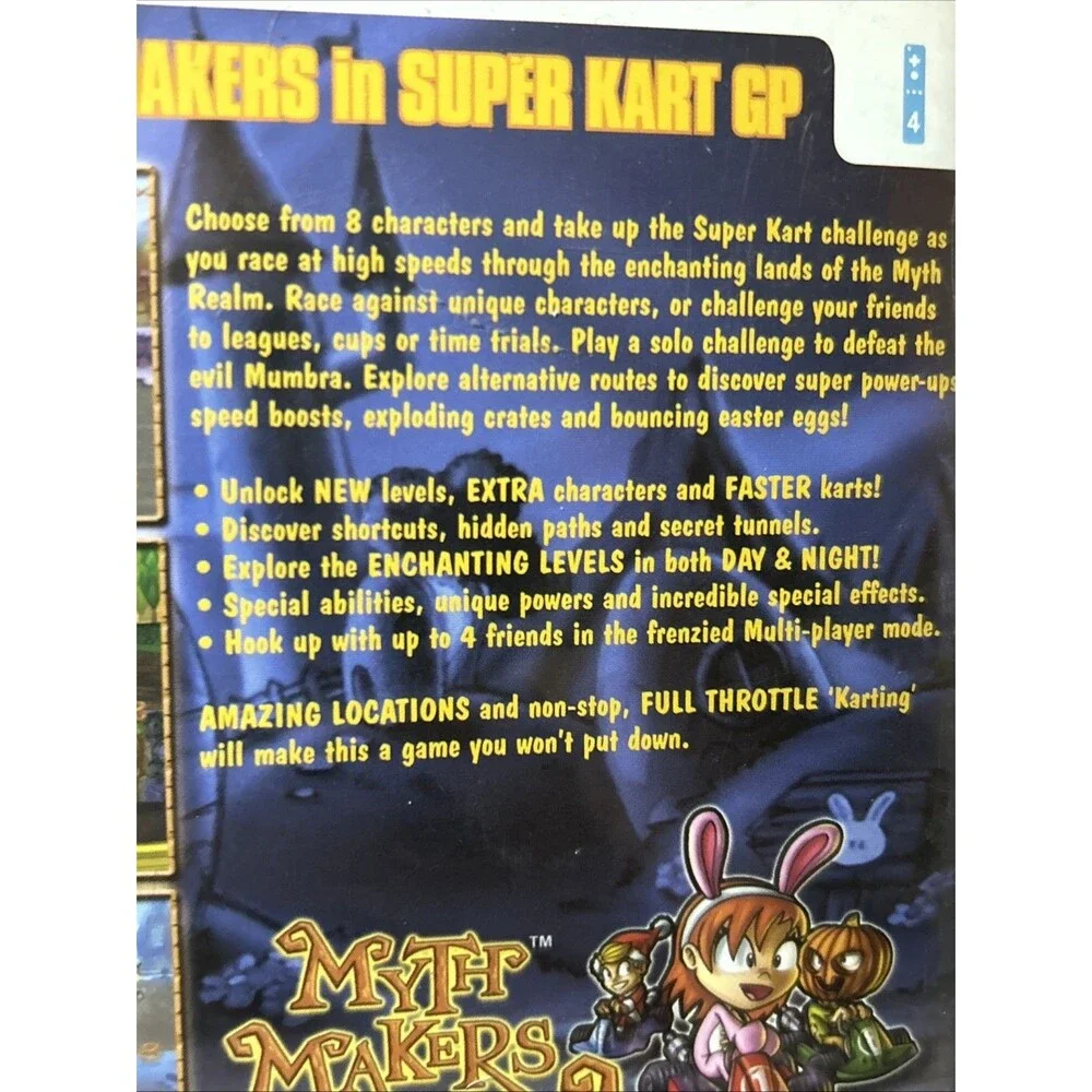 Myth Makers: Super Kart GP - Nintendo Wii - (Original Case+Disc) Has Manual Game